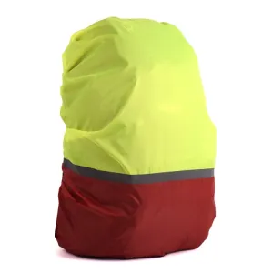 2 PCS Outdoor Mountaineering Color Matching Luminous Backpack Rain Cover, Size: L 45-55L(Red   Fluorescent Green)