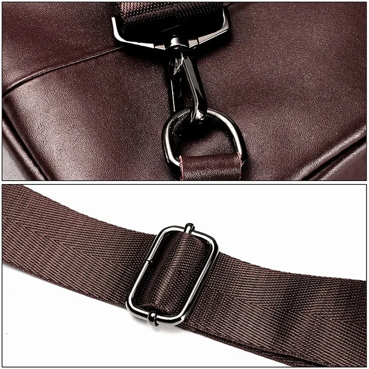 6027 Men Crossbody Bag Casual Multi-function Shoulder Waist Bag (Black)