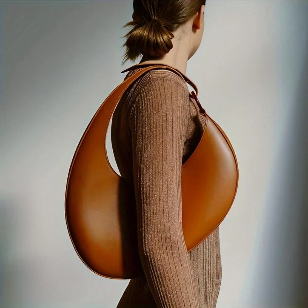 Anelisa | Elegant Modern Minimalist Solid Color Hobo Bag