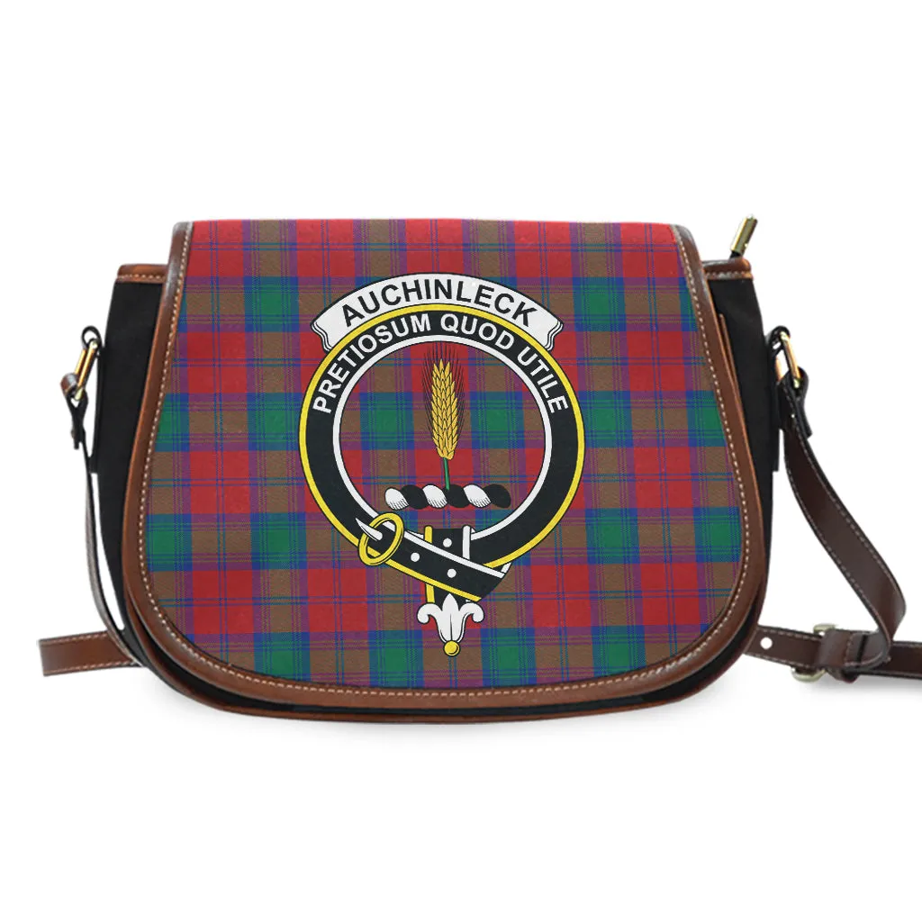 Auchinleck (Affleck) Tartan Saddle Bag with Family Crest