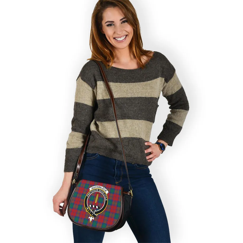 Auchinleck (Affleck) Tartan Saddle Bag with Family Crest