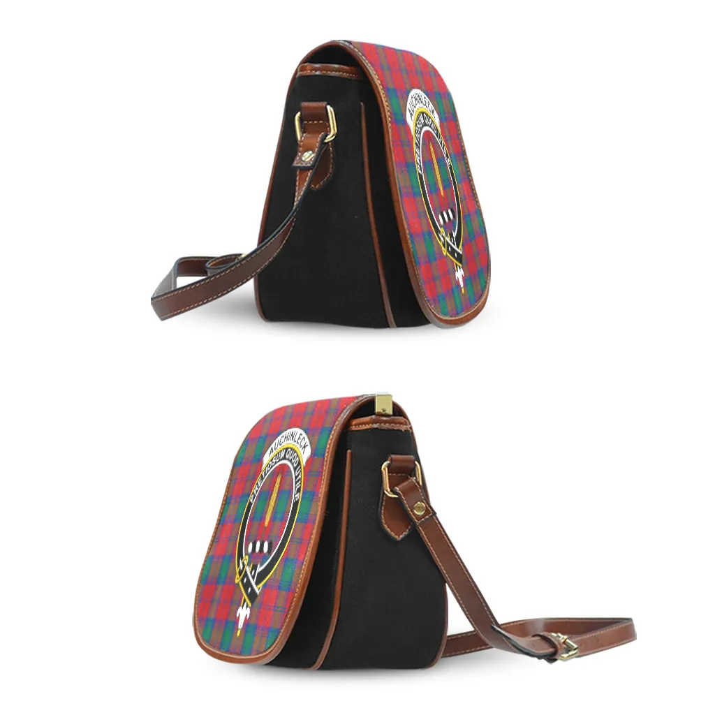 Auchinleck (Affleck) Tartan Saddle Bag with Family Crest