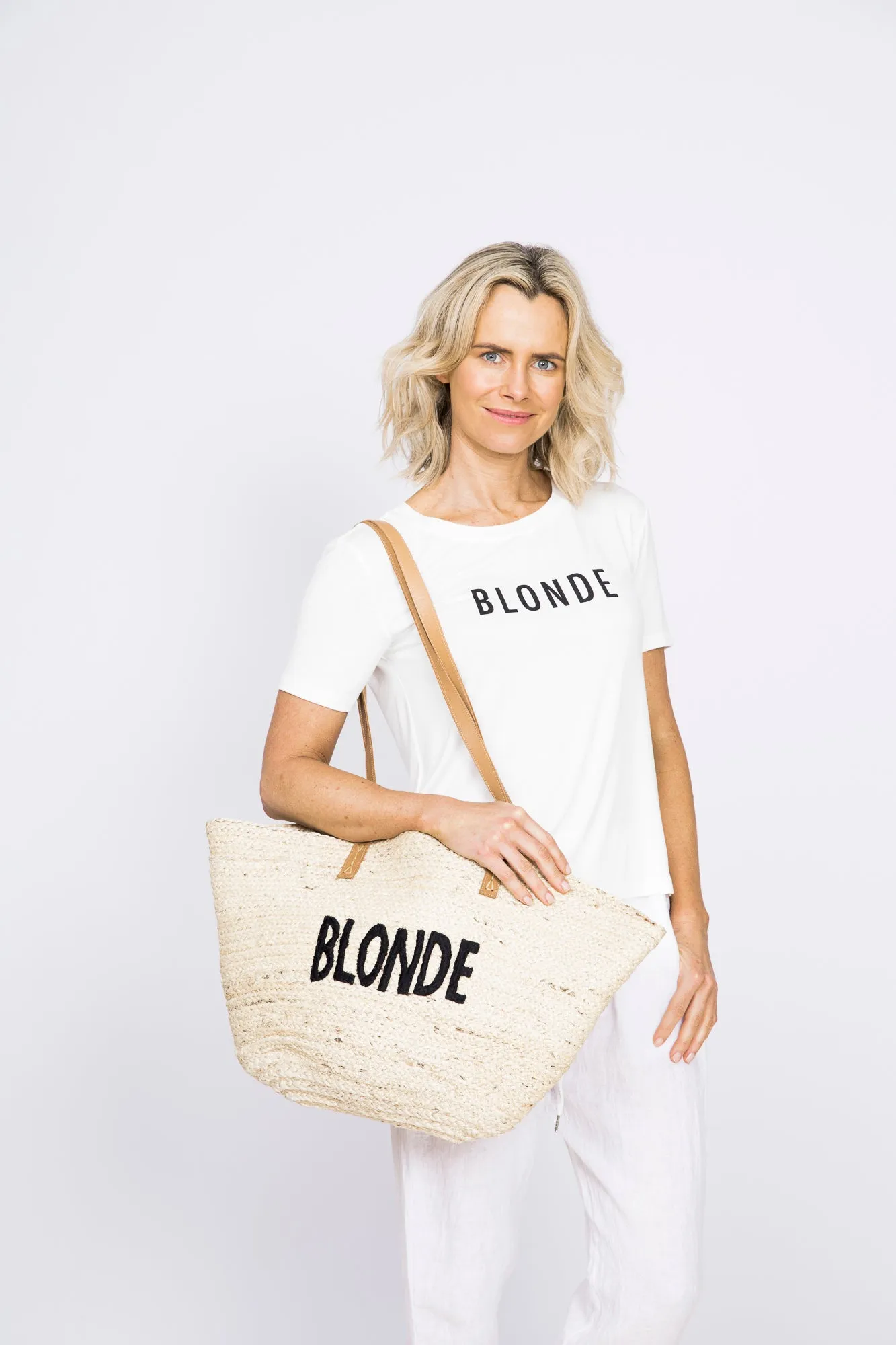 Blonde Basket Tote