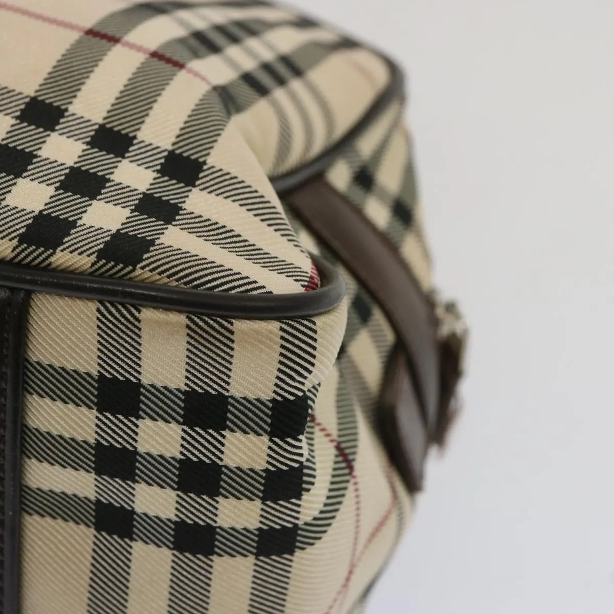 BURBERRY Nova Check Boston Bag Canvas Beige  67063