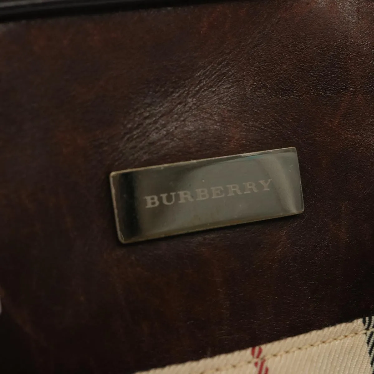 BURBERRY Nova Check Boston Bag Canvas Beige  67063