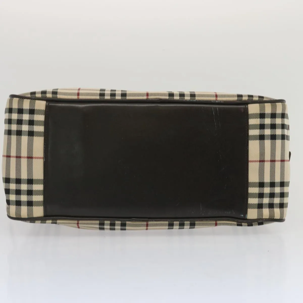 BURBERRY Nova Check Boston Bag Canvas Beige  67063
