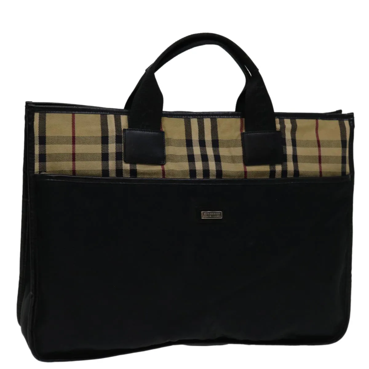 BURBERRY Nova Check Hand Bag Nylon Beige Brown  bs13067