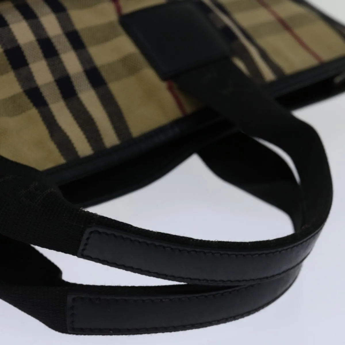 BURBERRY Nova Check Hand Bag Nylon Beige Brown  bs13067