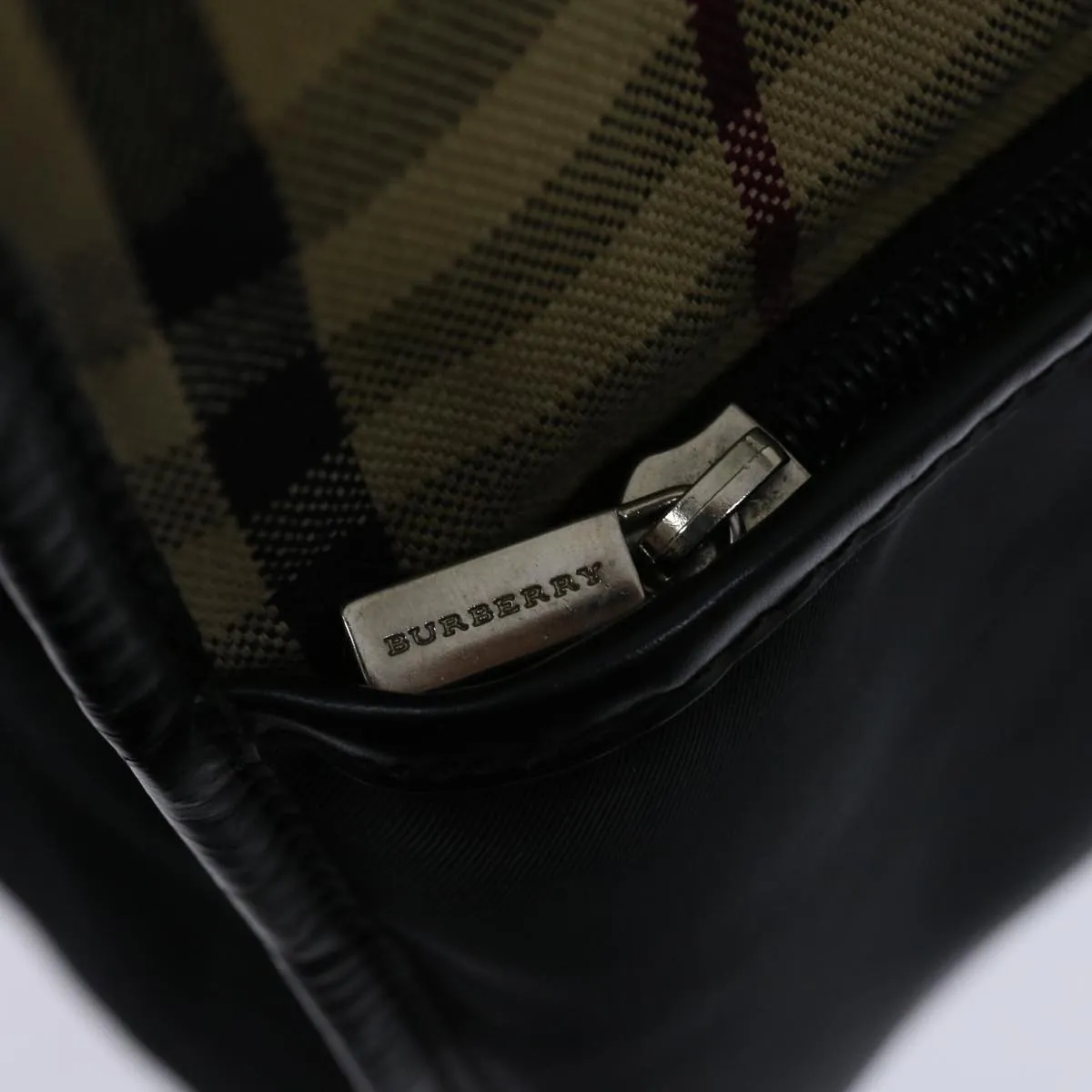BURBERRY Nova Check Hand Bag Nylon Beige Brown  bs13067