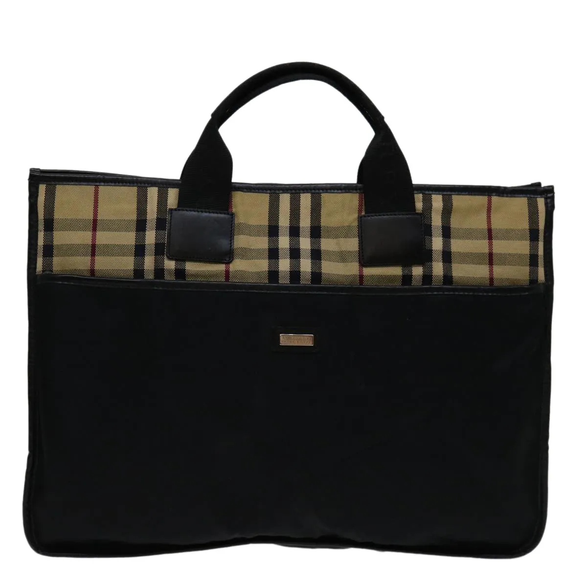 BURBERRY Nova Check Hand Bag Nylon Beige Brown  bs13067