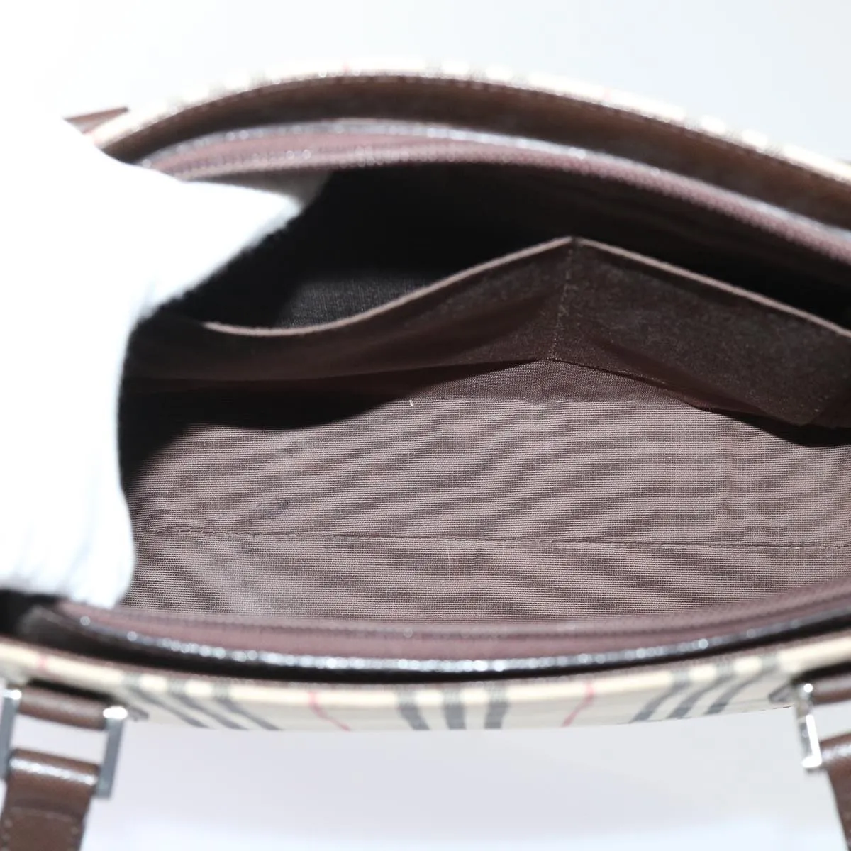 BURBERRY Shoulder Bag Nylon Leather Beige  ep1699