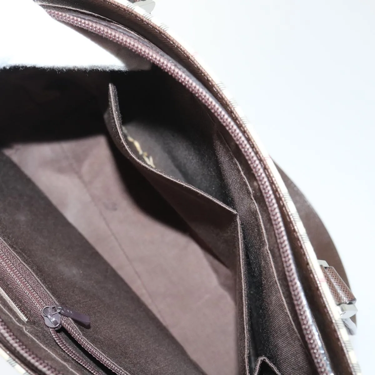 BURBERRY Shoulder Bag Nylon Leather Beige  ep1699