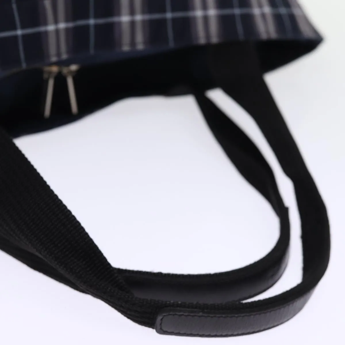 BURBERRYSs Blue Label Nova Check Tote Bag Nylon Navy  kk240
