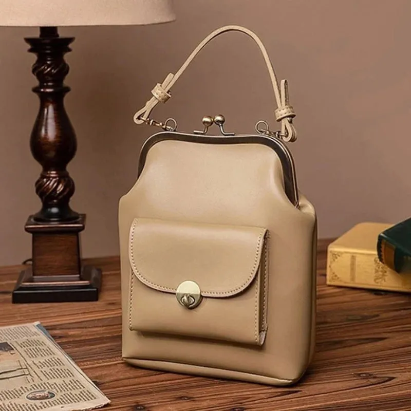 Classic Style Waterproof Vegan Leather Crossbody Clasp Bags