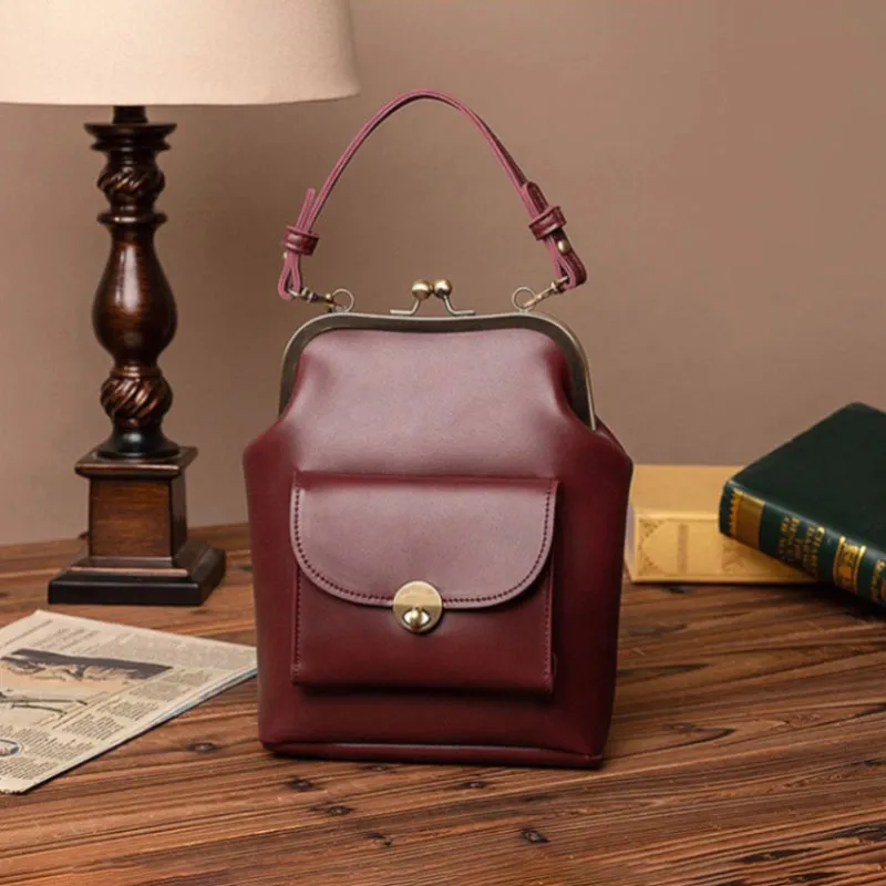 Classic Style Waterproof Vegan Leather Crossbody Clasp Bags