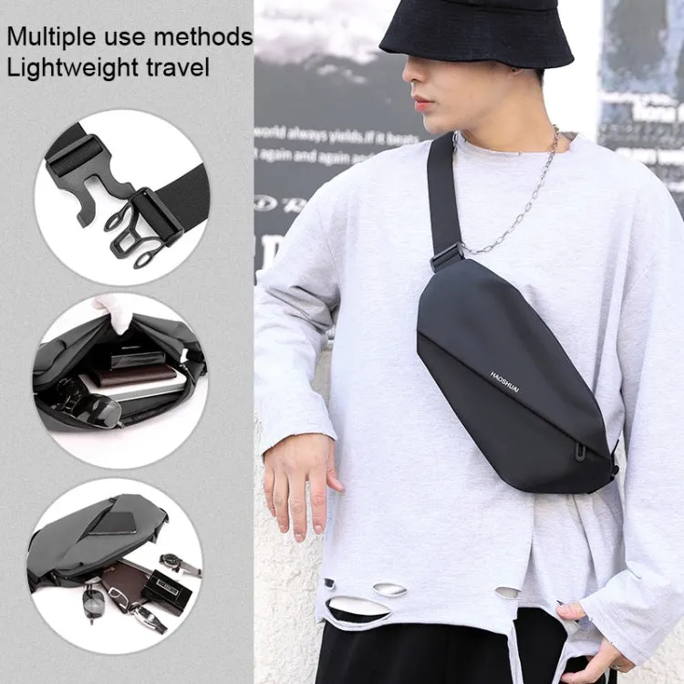 HAOSHUAI 1100-20 Men Waist Bag Outdoor Running Mobile Phone Bag(Black)
