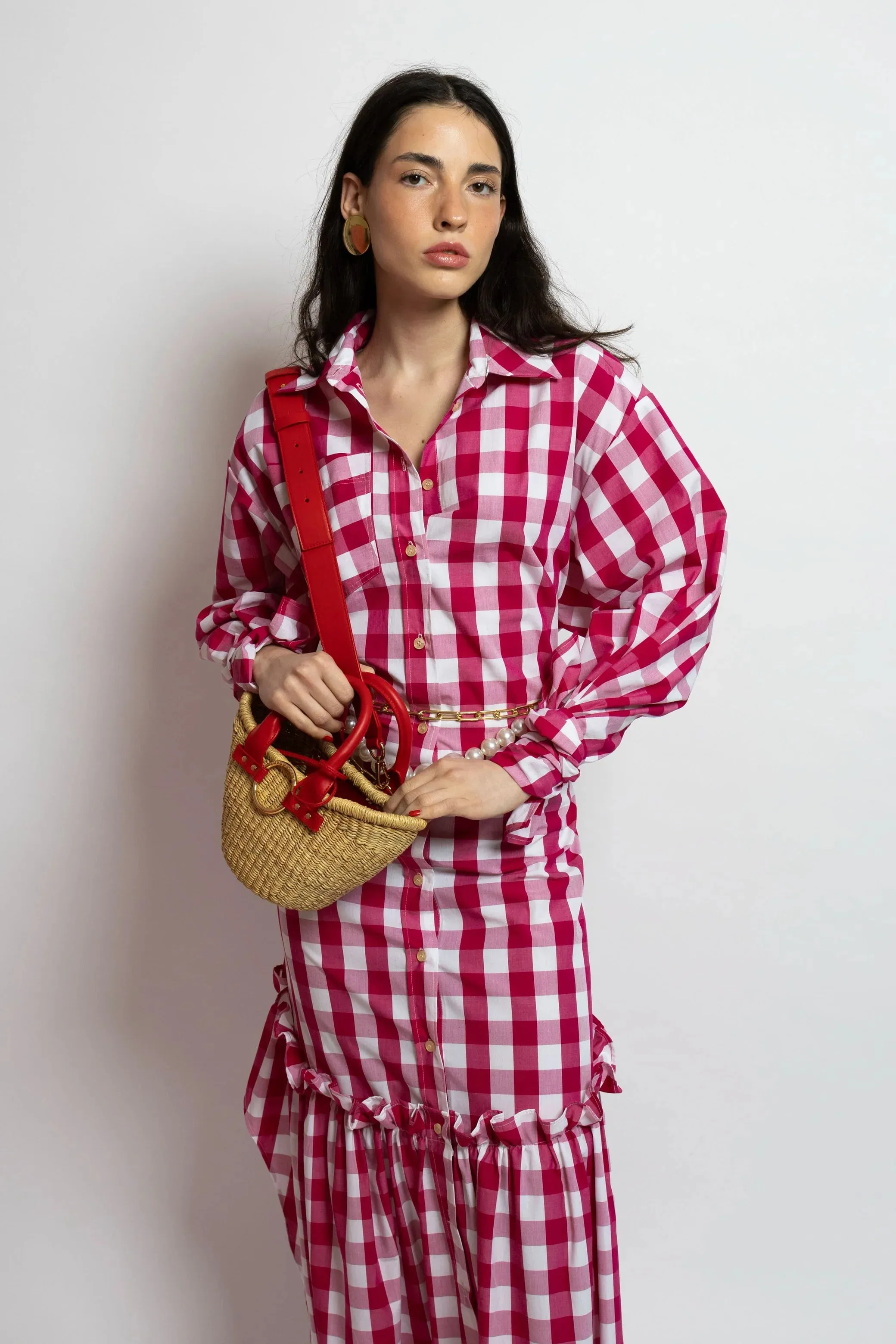 Julia Skergeth Basket Bag mini red