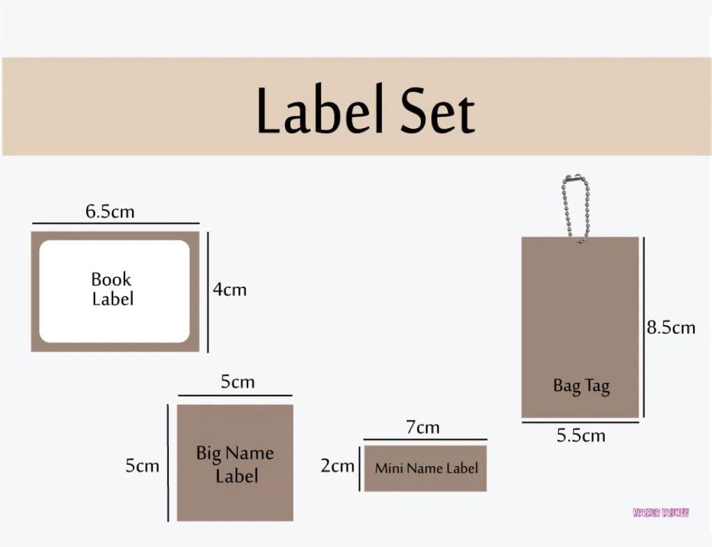 Label Set - Toy, 146 labels and 2 bag tags