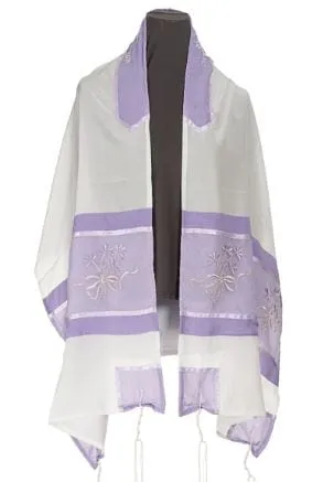Lilac Dawn Tallit for women, Bat Mitzvha Tallit, Silk Tallit, Feminine Tallit, Women's Tallit Prayer Shawl