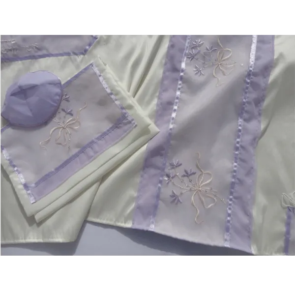 Lilac Dawn Tallit for women, Bat Mitzvha Tallit, Silk Tallit, Feminine Tallit, Women's Tallit Prayer Shawl