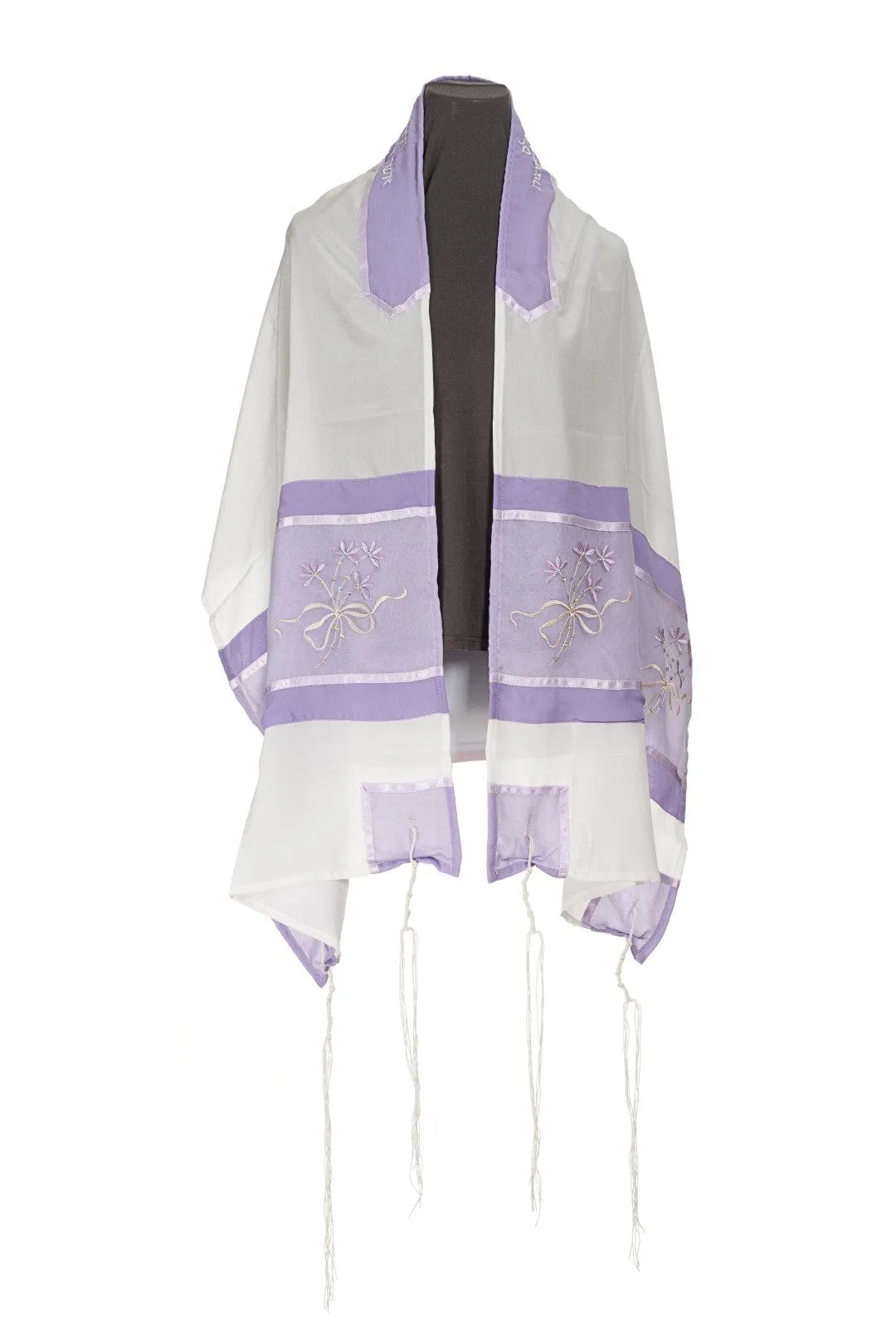 Lilac Dawn Tallit for women, Bat Mitzvha Tallit, Silk Tallit, Feminine Tallit, Women's Tallit Prayer Shawl