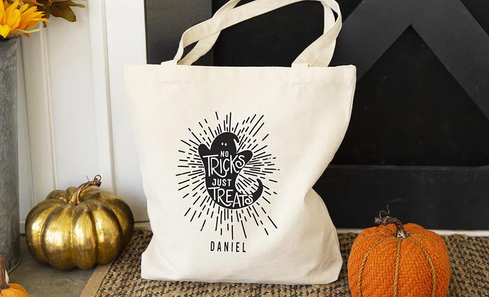 Personalized Kids Halloween Tote Bags