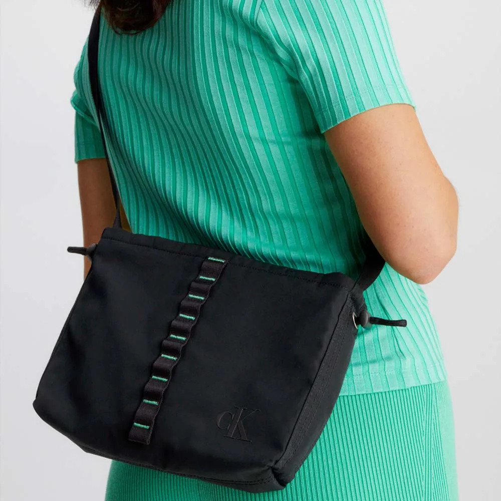 Recycled Cinched Crossbody - Black