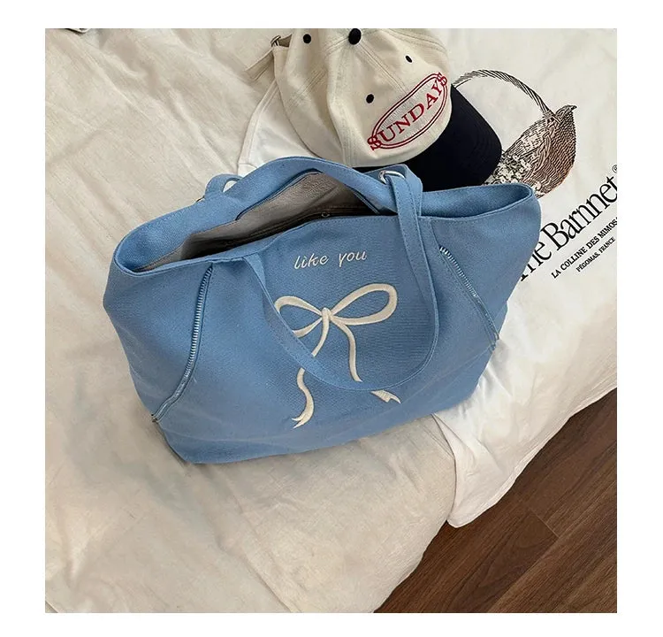 TAVIMART  -  Large Capacity Canvas Bag for Women 2024 New Korean Niche Commuting Shoulder Versatile Handheld Tote Bags