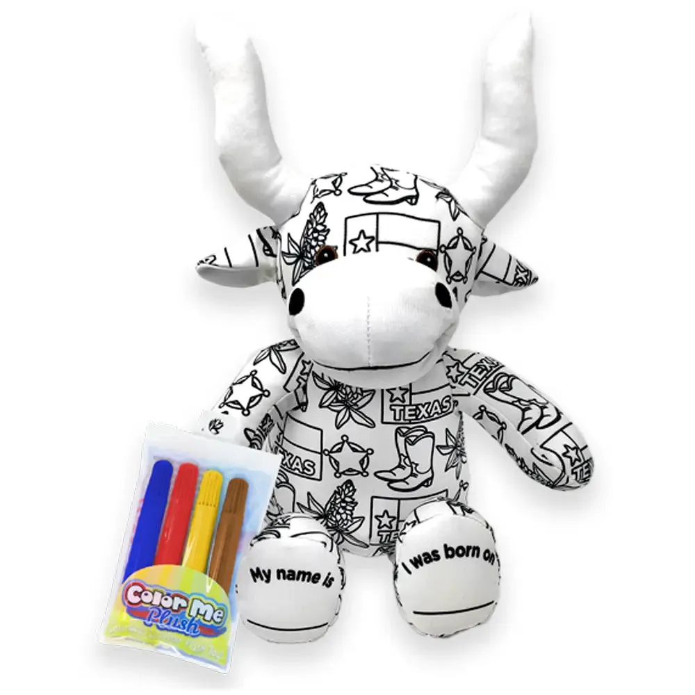 Texas Color Me Plush Animal