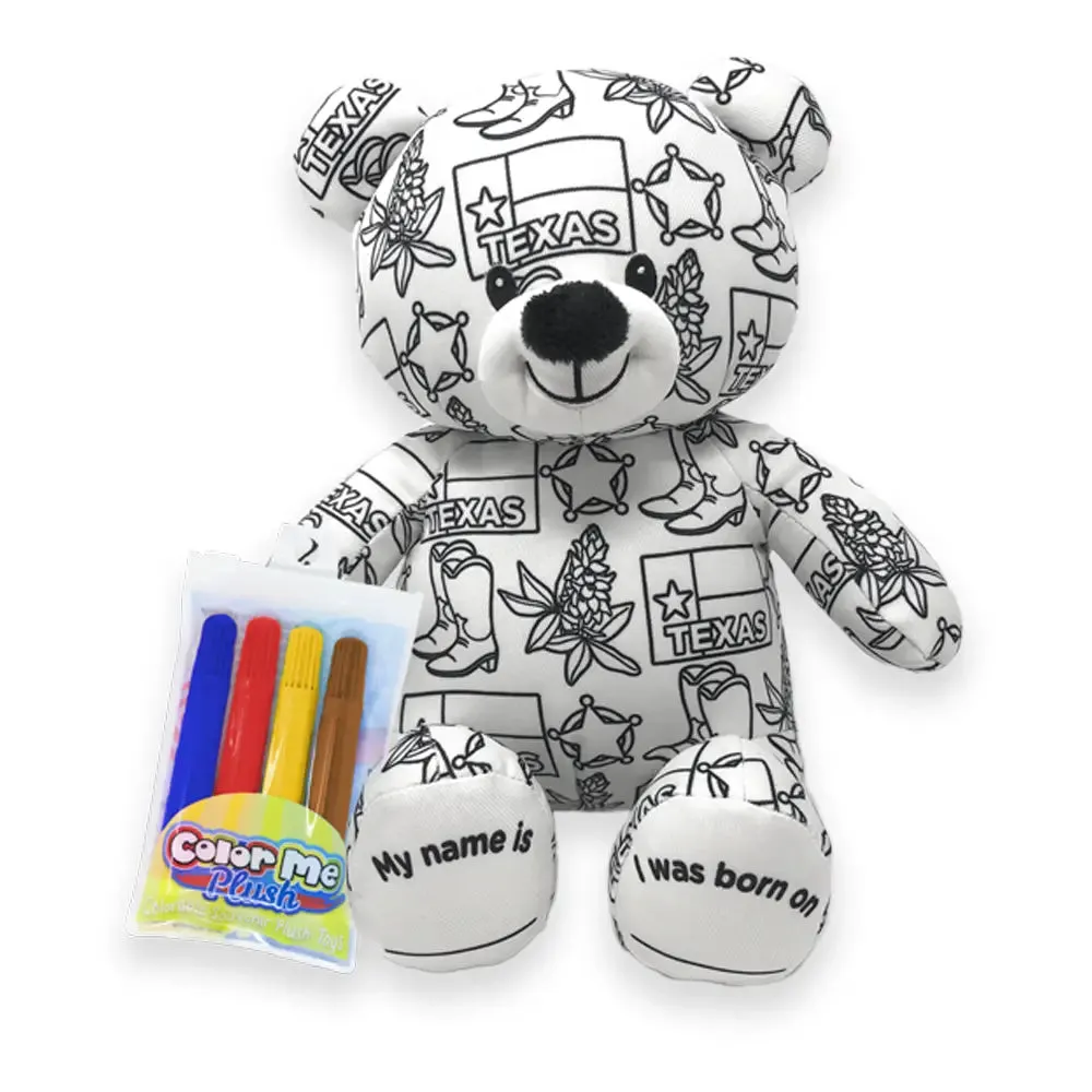 Texas Color Me Plush Animal