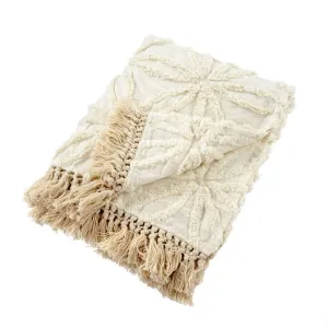 Tufted Lola Throw, Ivory