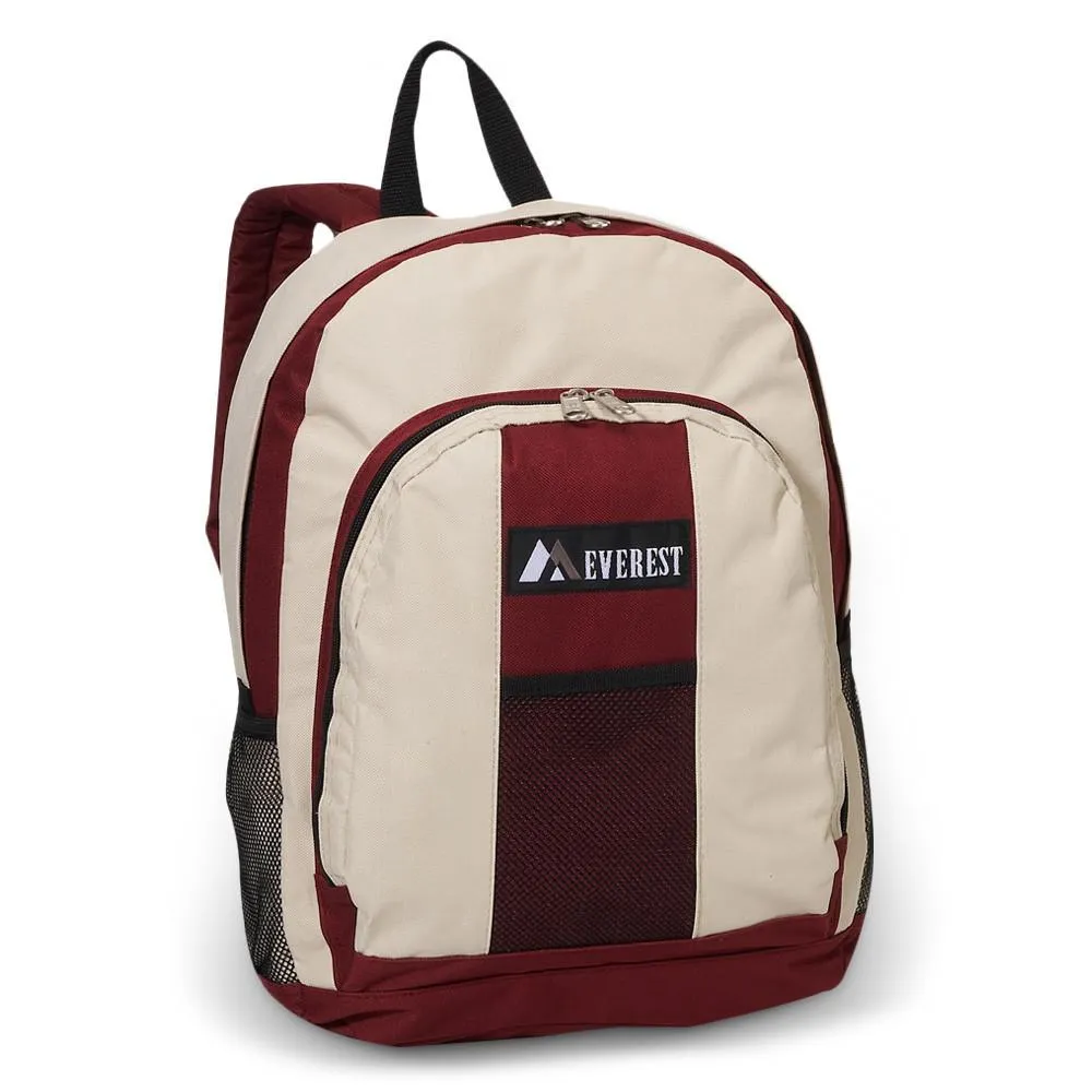 Value School Backpacks W/ Front & Side Pockets