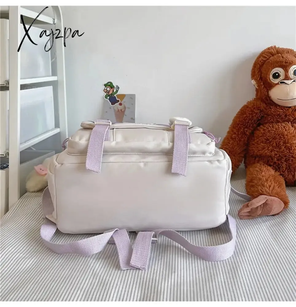 Xajzpa - Casual for Girl Student Backpack Large Capacity Travel Female Fashion School Bags High Quality Cute for Teenager Backpack