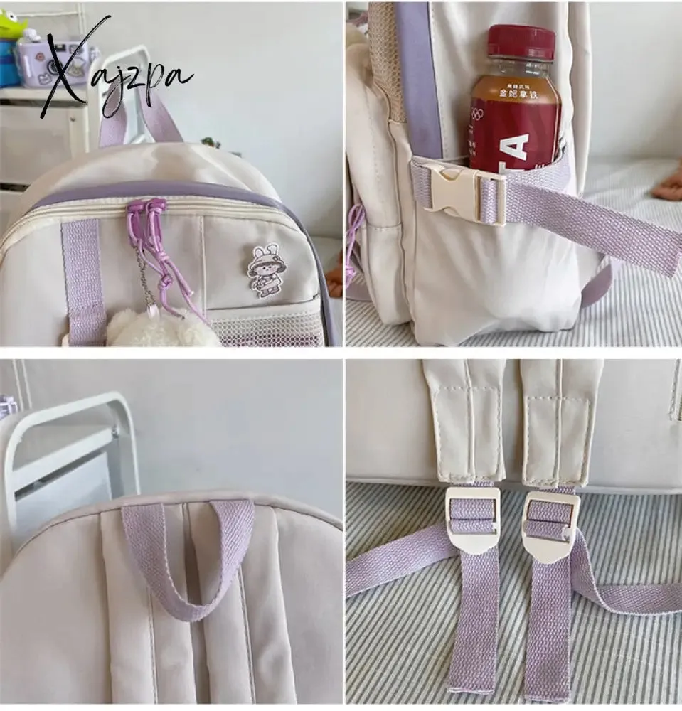 Xajzpa - Casual for Girl Student Backpack Large Capacity Travel Female Fashion School Bags High Quality Cute for Teenager Backpack