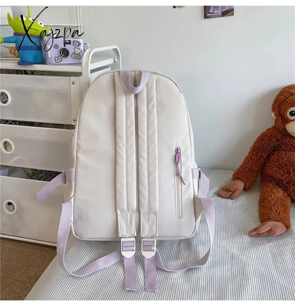Xajzpa - Casual for Girl Student Backpack Large Capacity Travel Female Fashion School Bags High Quality Cute for Teenager Backpack